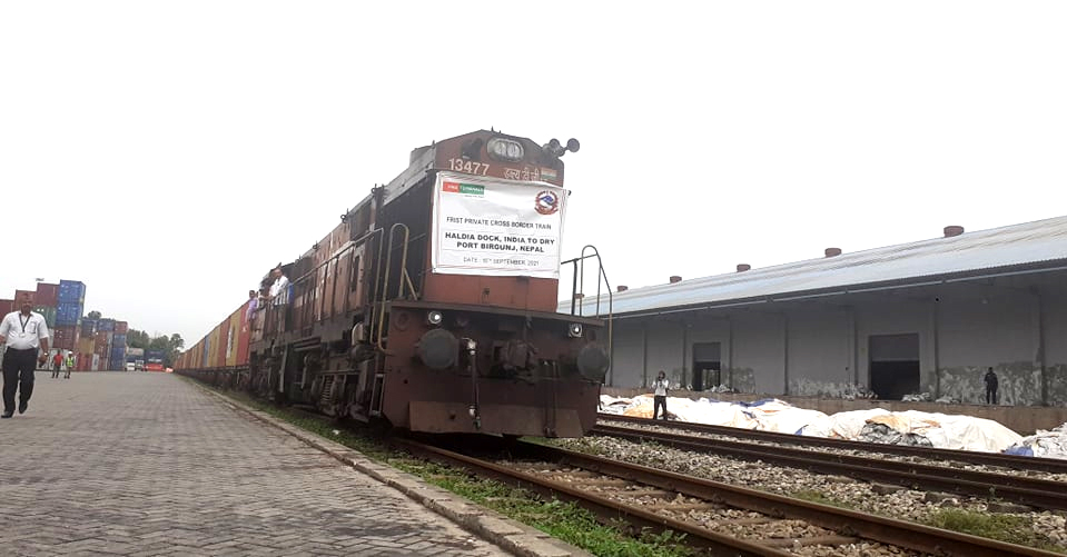 पहिलोपल्ट नेपाल आयो भारतीय निजी कार्गो रेल, व्यवसायीलाई ठूलो राहत