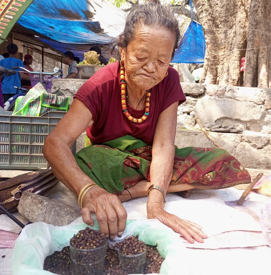हाटबजारले ७६ वर्षीया नानी गुरुङलाई दियो रोजगारी, विगत ४ दशकदेखि तरकारी व्यापार गर्दै